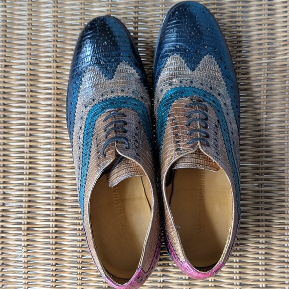 Melvin & Hamilton Colorful Leather Lace-Up Oxford Size 9.5 "Amelie" EUC Women's - Picture 2 of 10